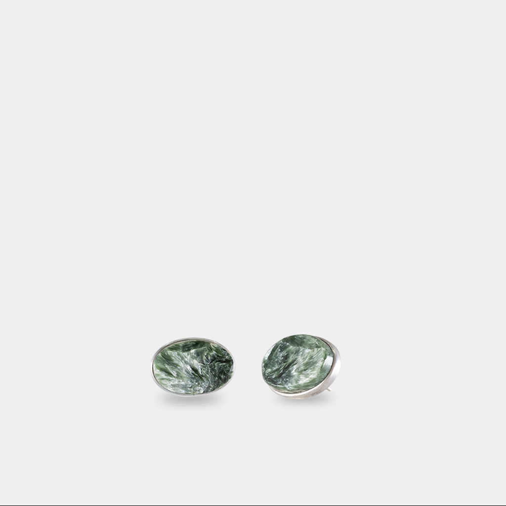 Seraphinite Stud Earrings