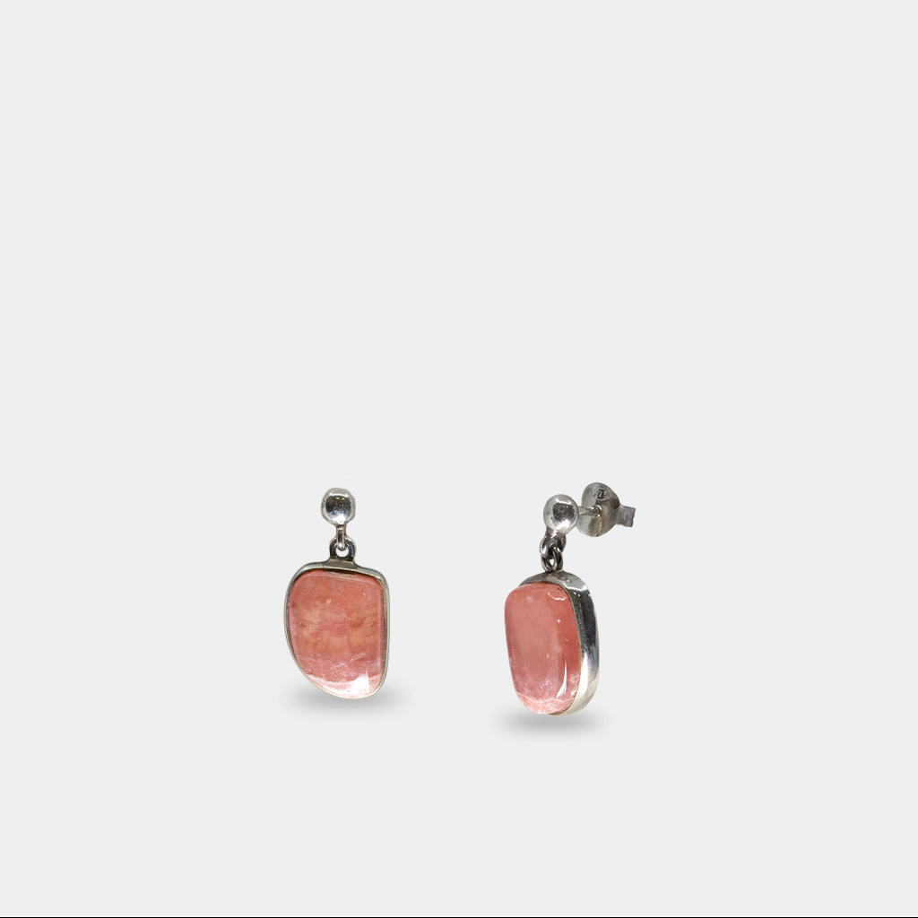 Rhodochrosite Drop Earrings