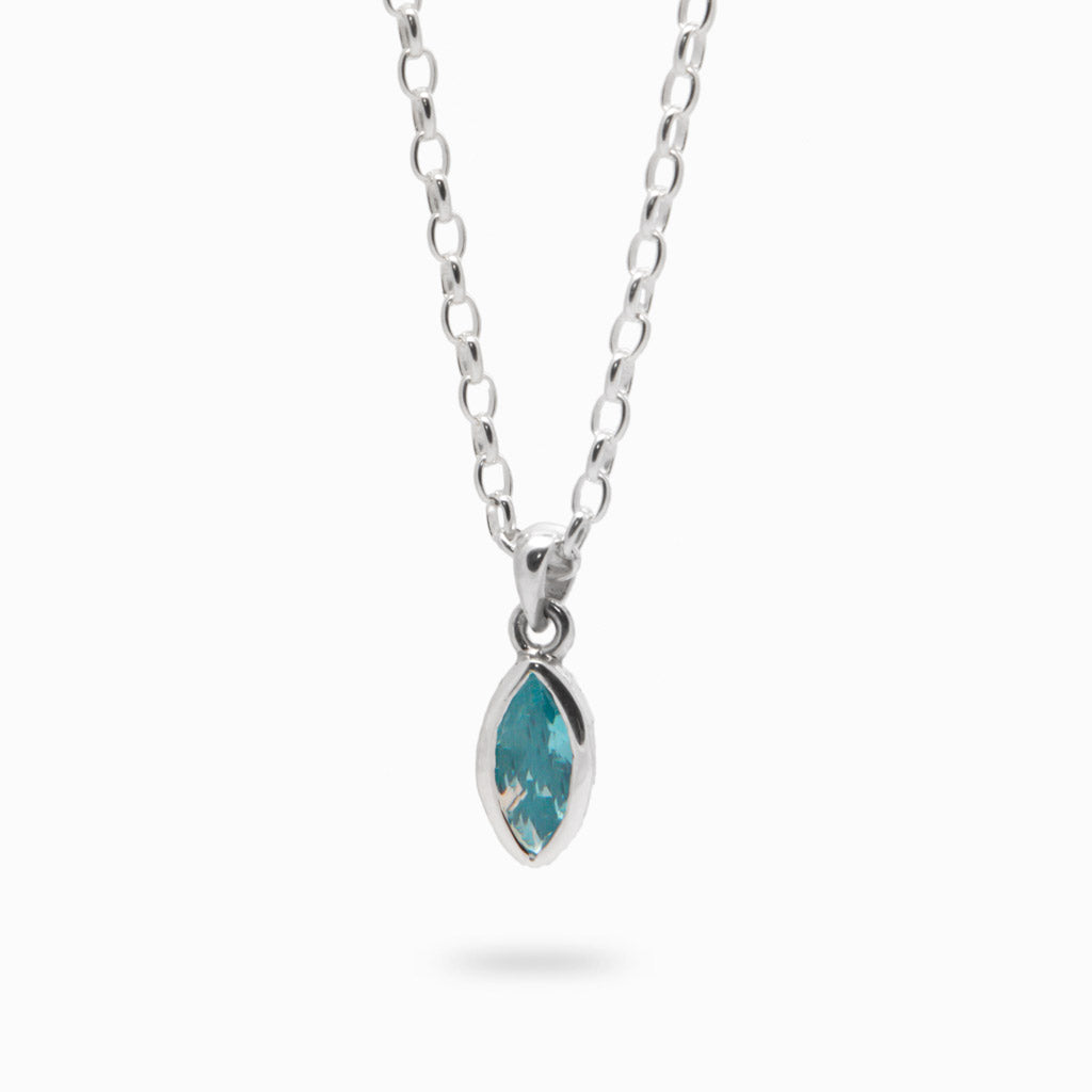 MARQUISE FACETED APATITE NECKLACE