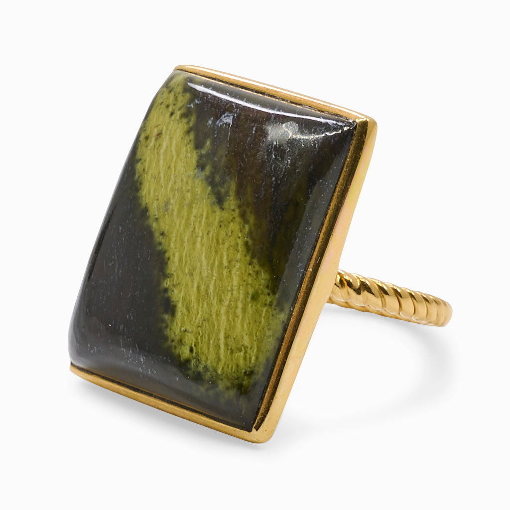 Cabochon African Serpentine ring