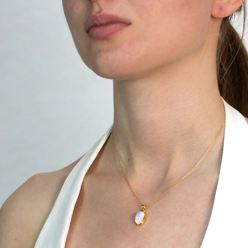 Rainbow Moonstone Necklace