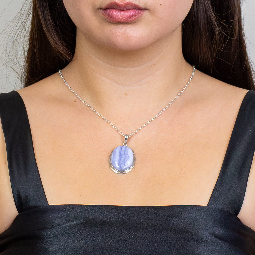 Blue Lace Agate Necklace