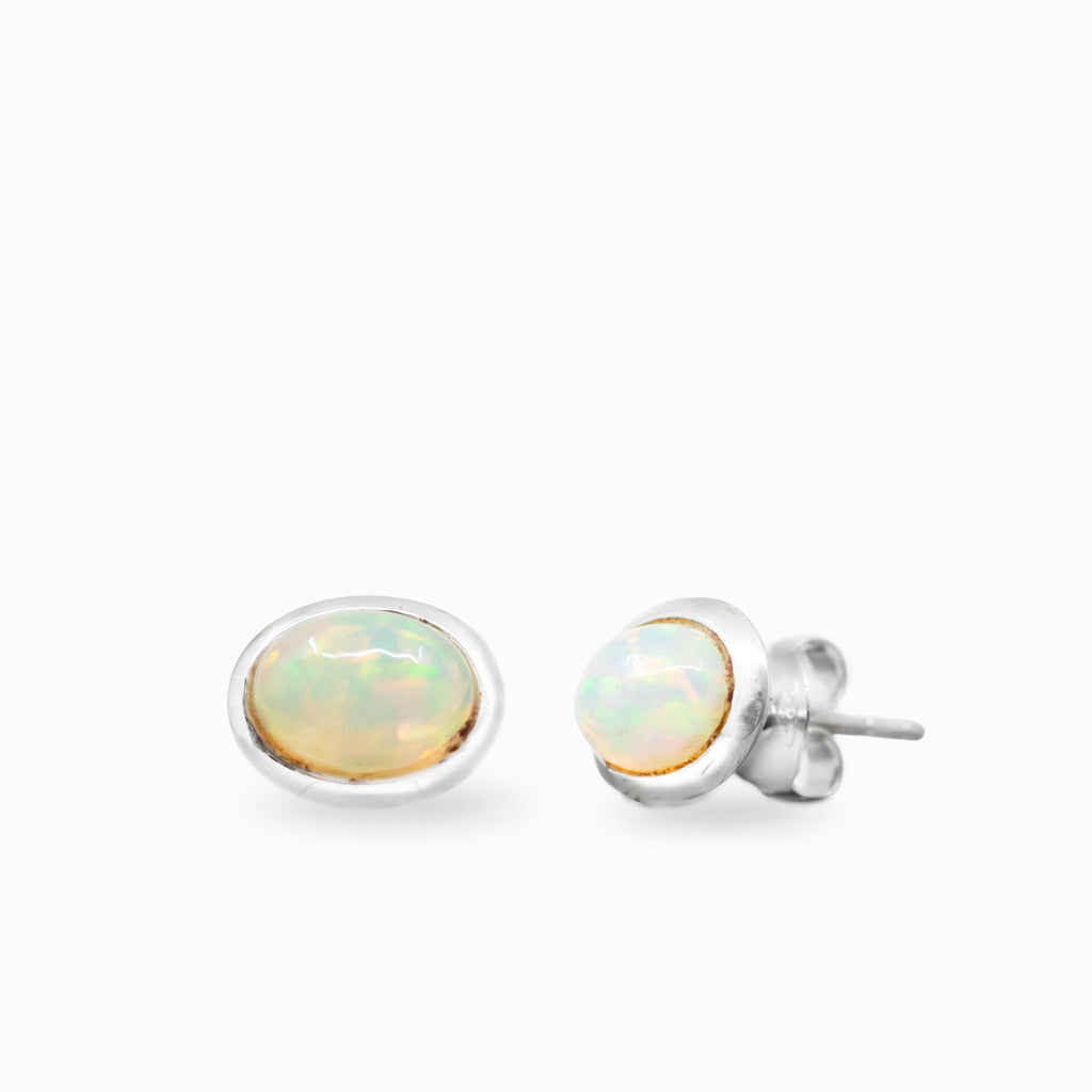 Precious Opal Stud Earrings