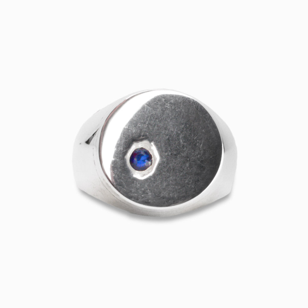 SAPPHIRE FACETED RING