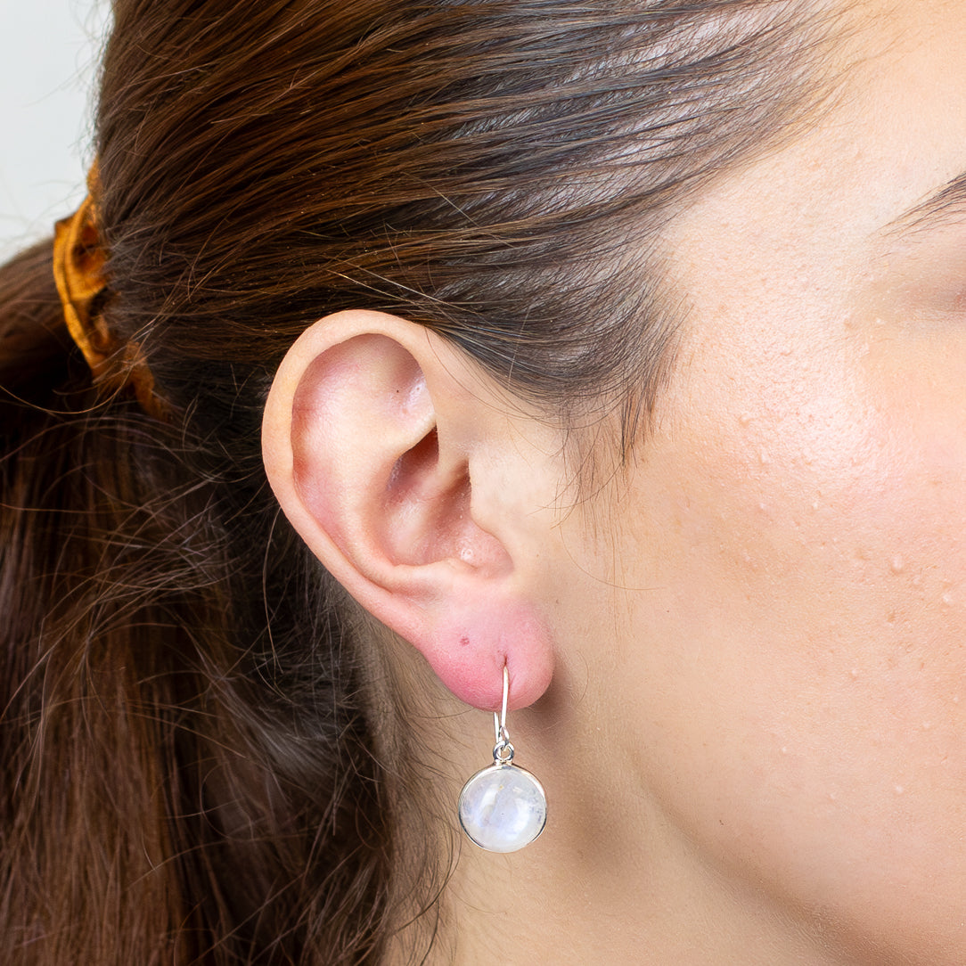 Rainbow Moonstone Drop Earrings