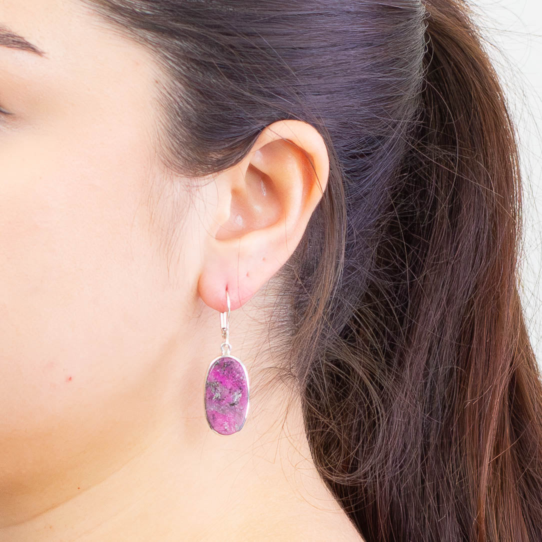 Cobaltian Calcite Drop Earrings