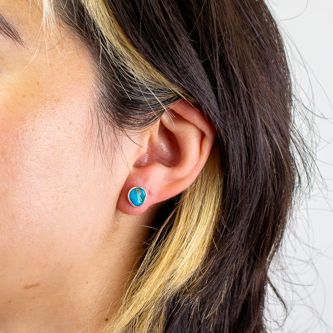 Sleeping Beauty Turquoise Stud Earrings