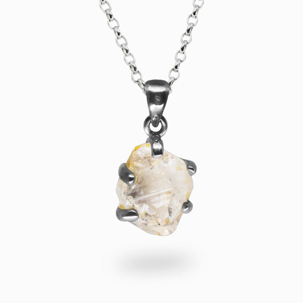 RAW HERKIMER DIAMOND NECKLACE STERLING SILVER | MADE IN EARTH