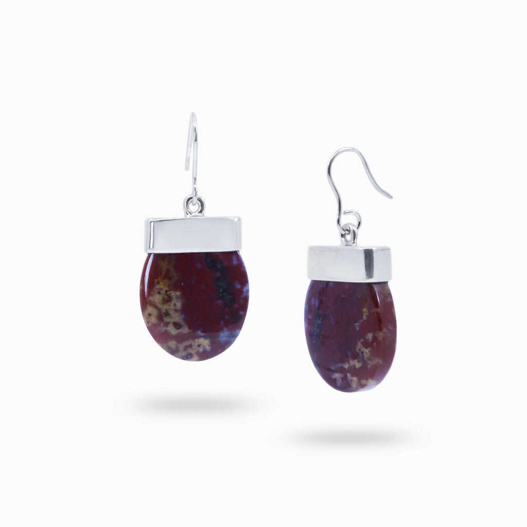 bloodstone drop earrings