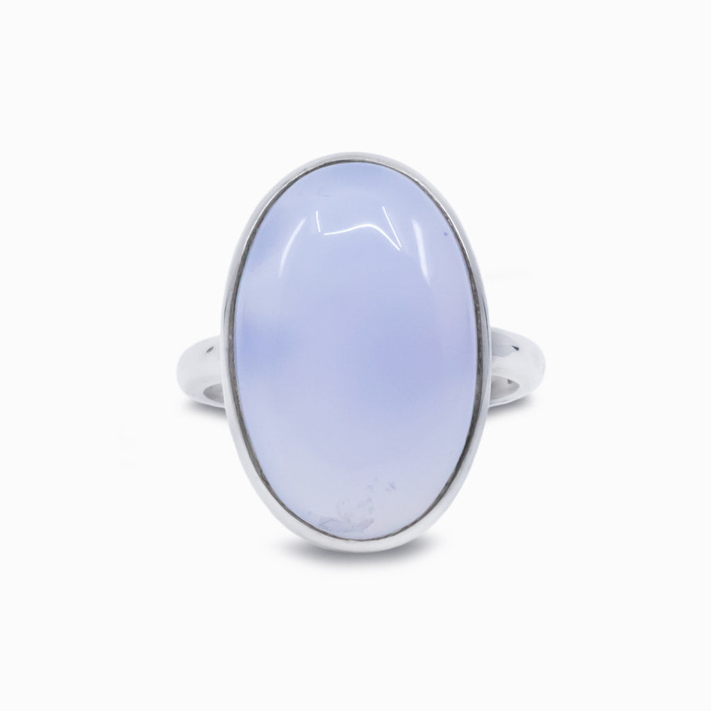 Blue chalcedony ring