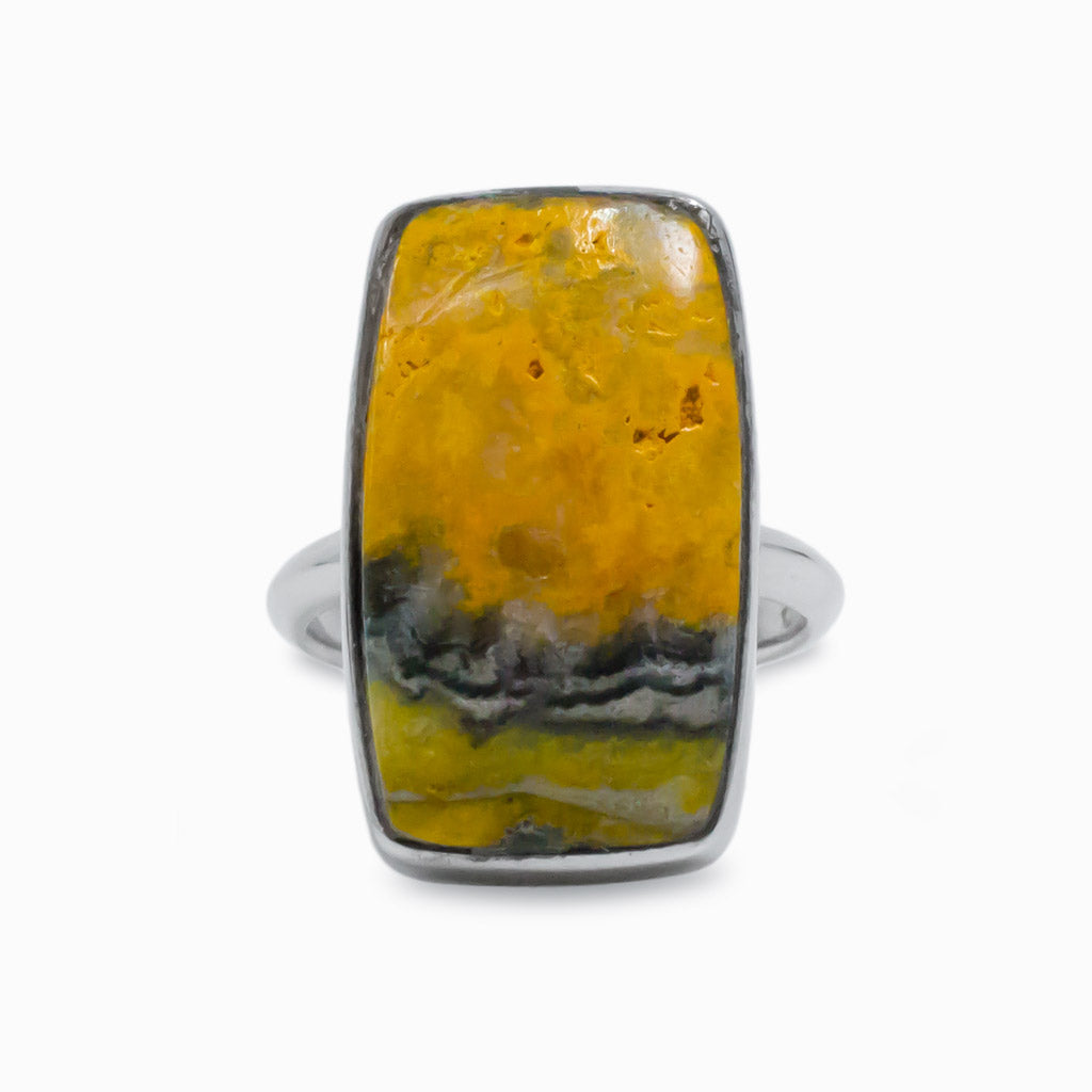 Bumble bee jasper ring