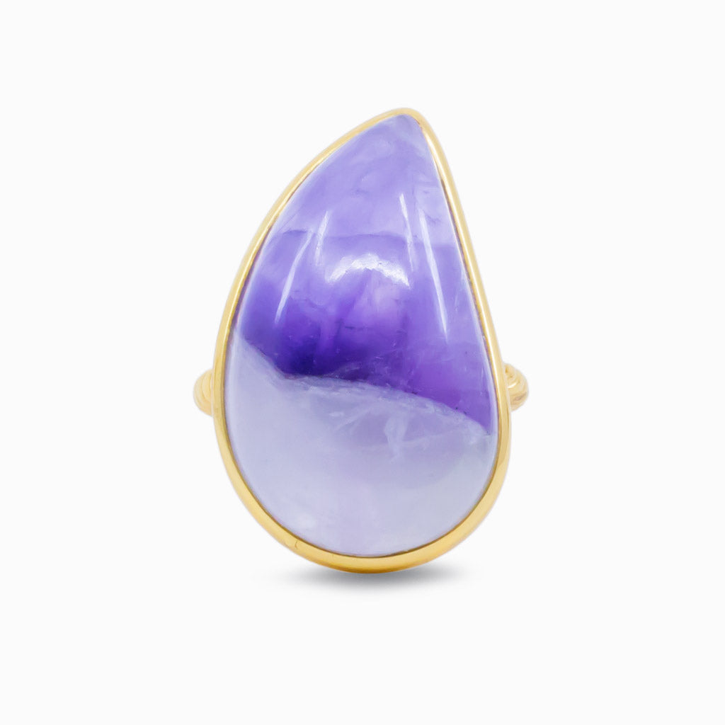 Chevron amethyst ring