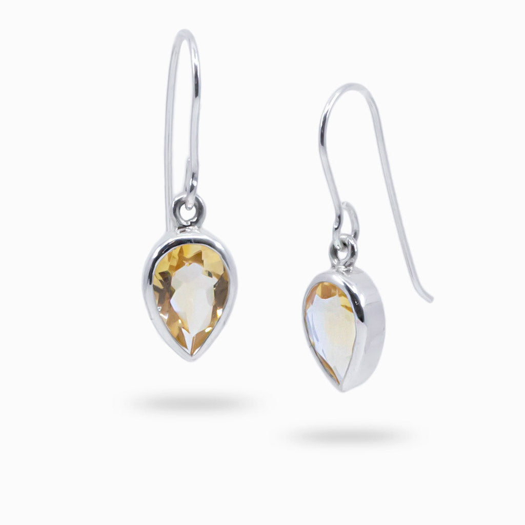 citrine drop earrings