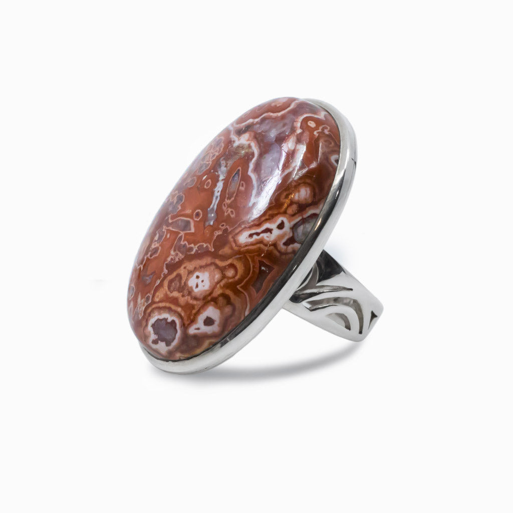crazy lace agate ring