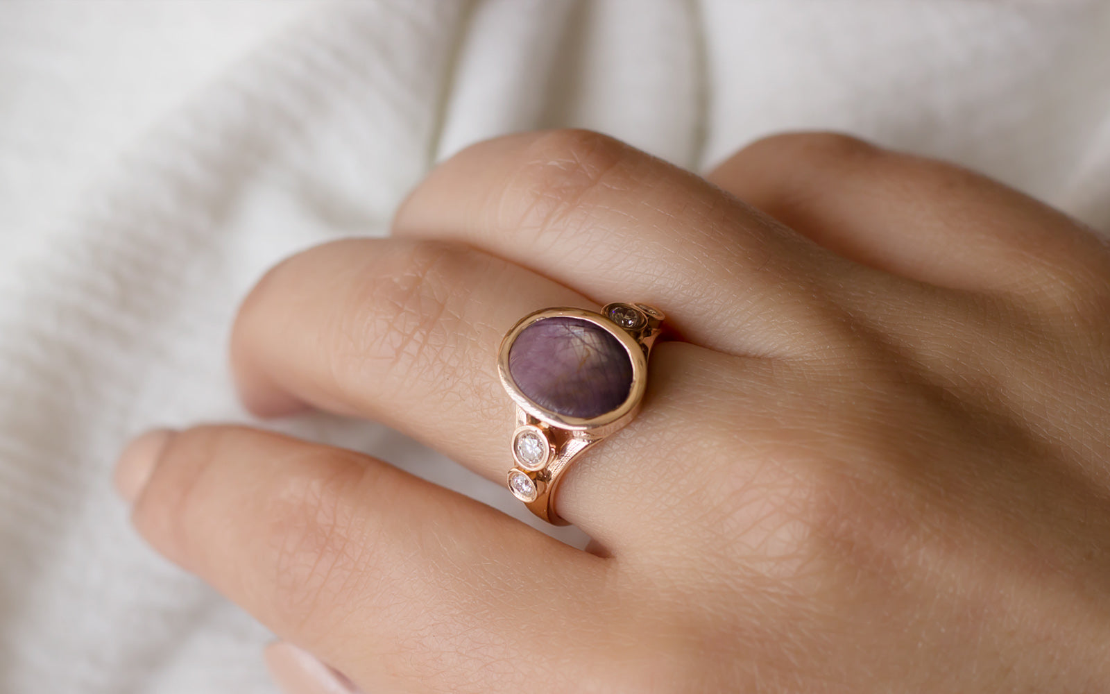 rose gold engagement ring