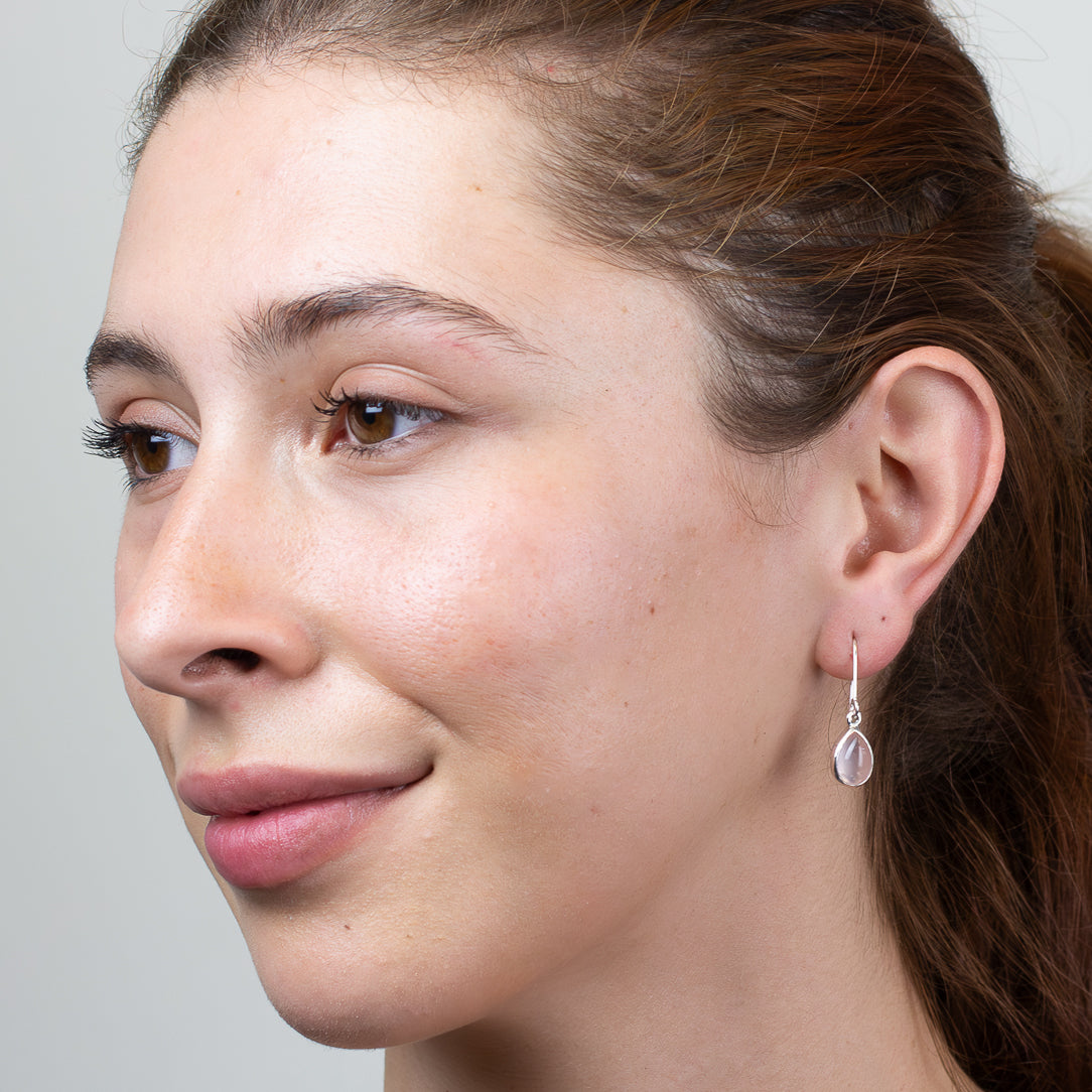 Rose Quartz Drop Earrings