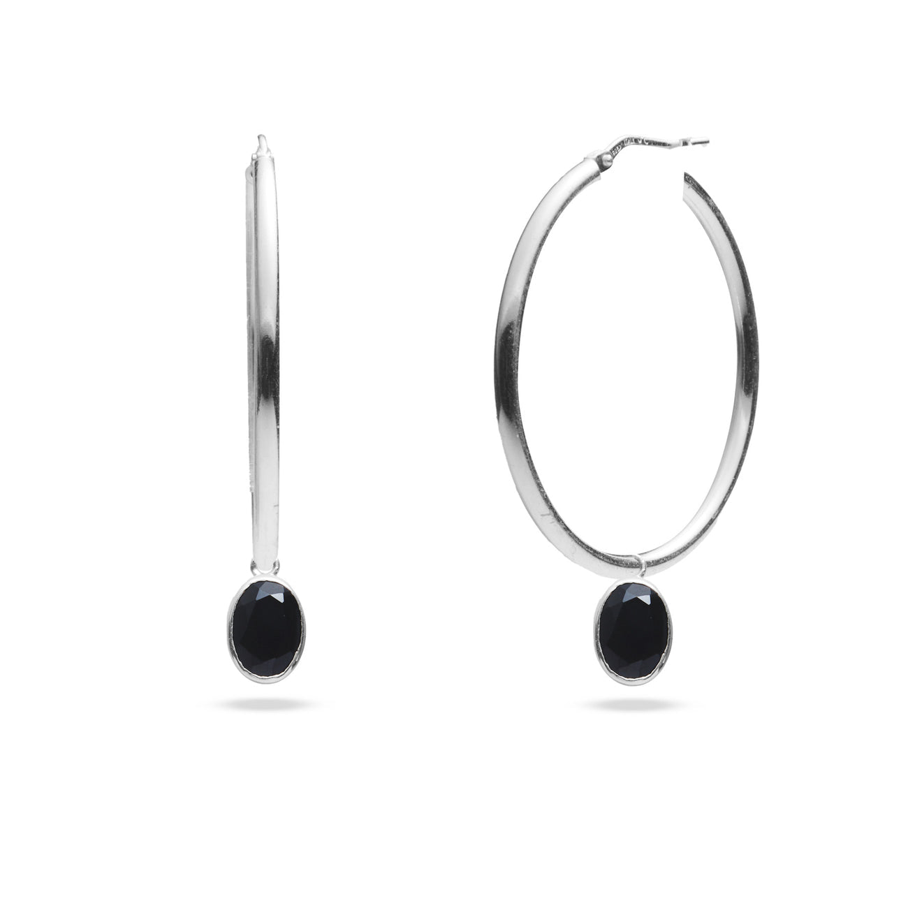 E60 BLACK ONYX FAC BEZEL HOOP CHARMS