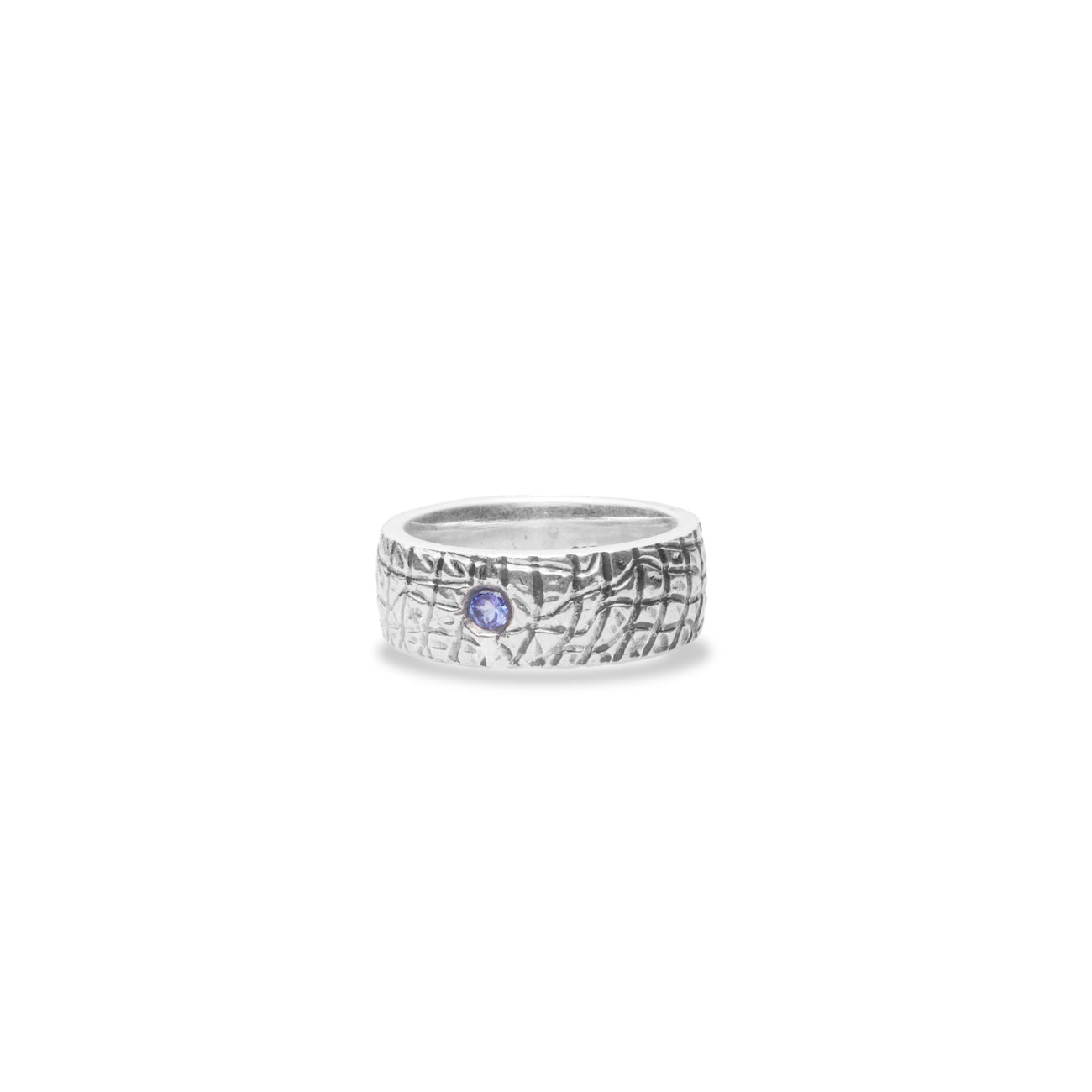 TEXTURED SILVER TANZANITE RING | MADE IN EARTH