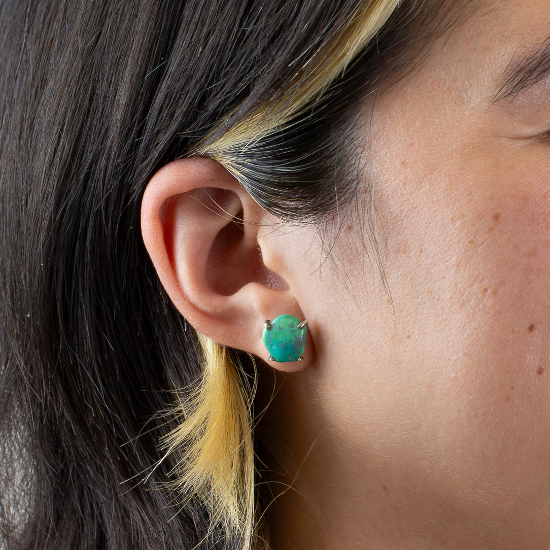Sleeping Beauty Turquoise Stud Earrings