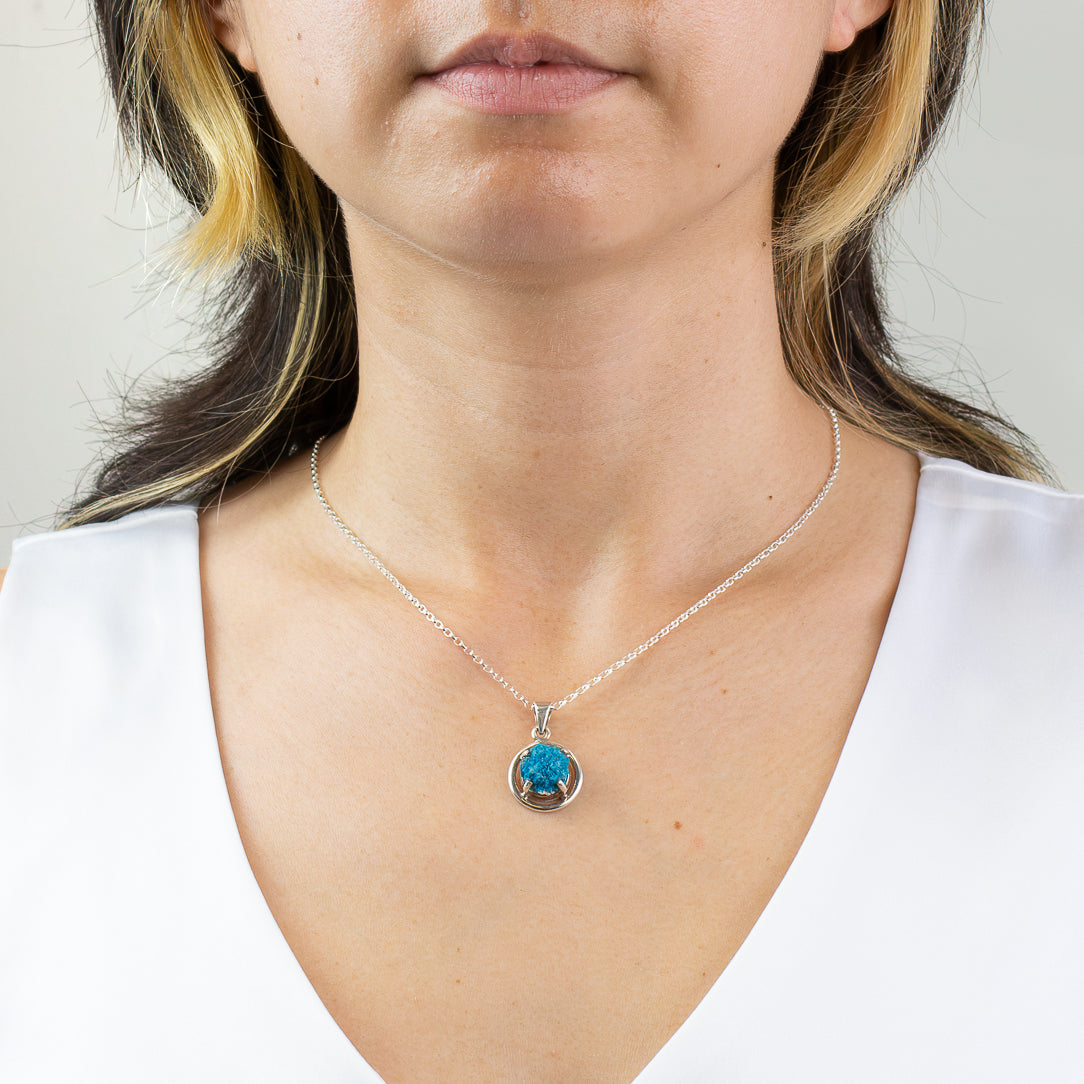 Cavansite Druzy Necklace