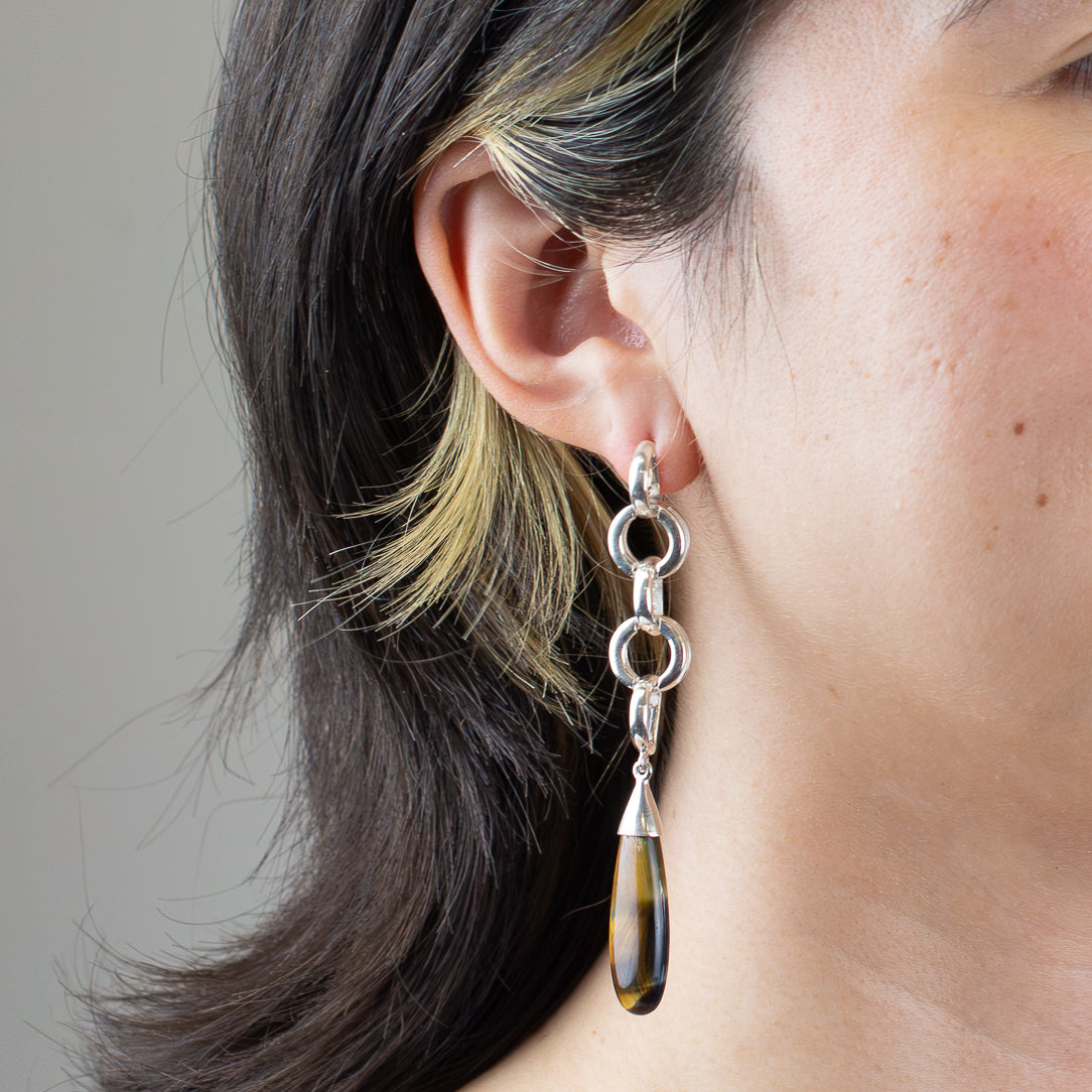 Hawks Eye Drop Earrings