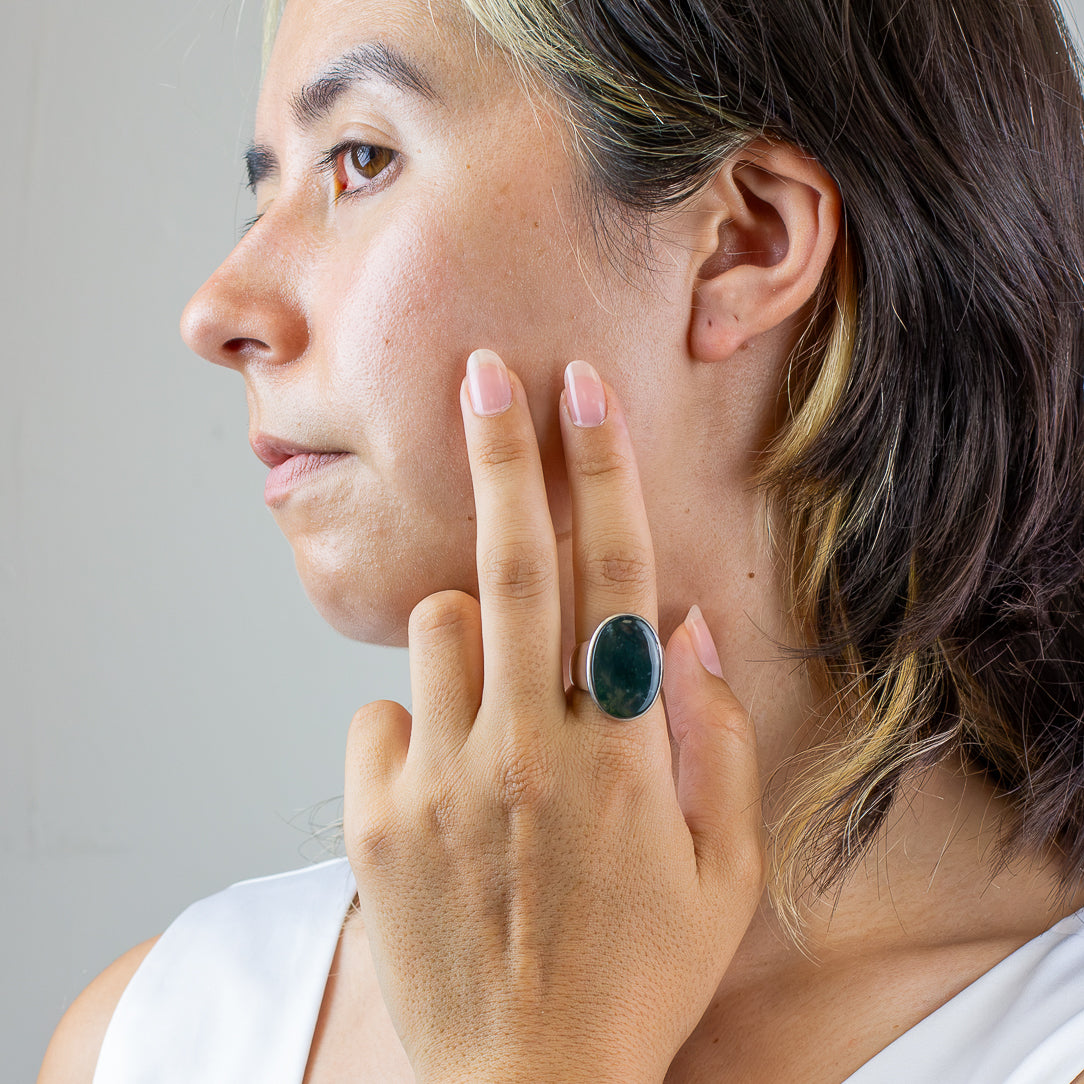 Moss Agate Ring