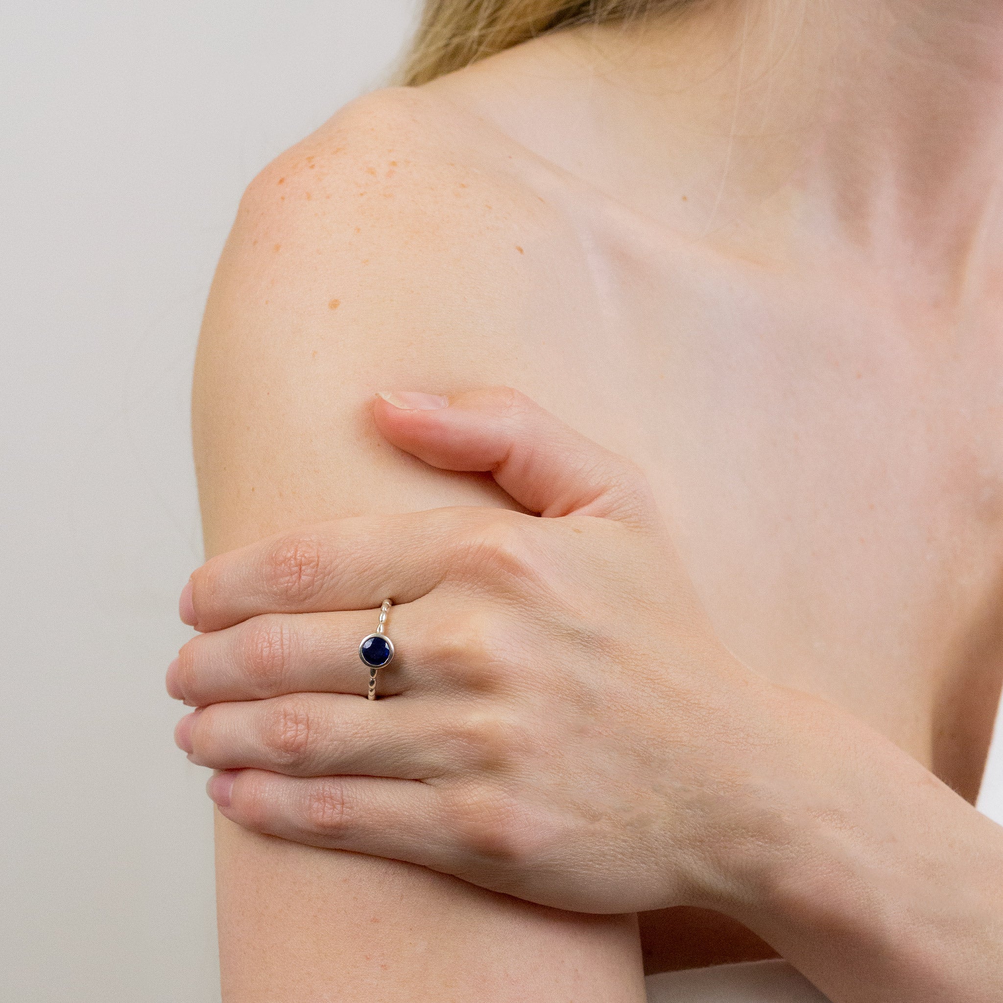 kyanite ring on model
