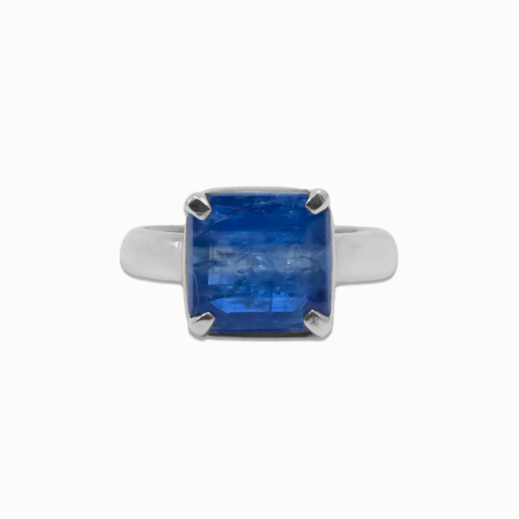 Faceted Kyanite ring