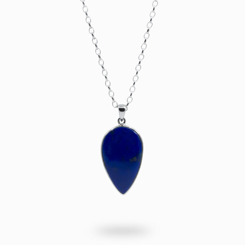 Cabochon tear Lapis Lazuli necklace
