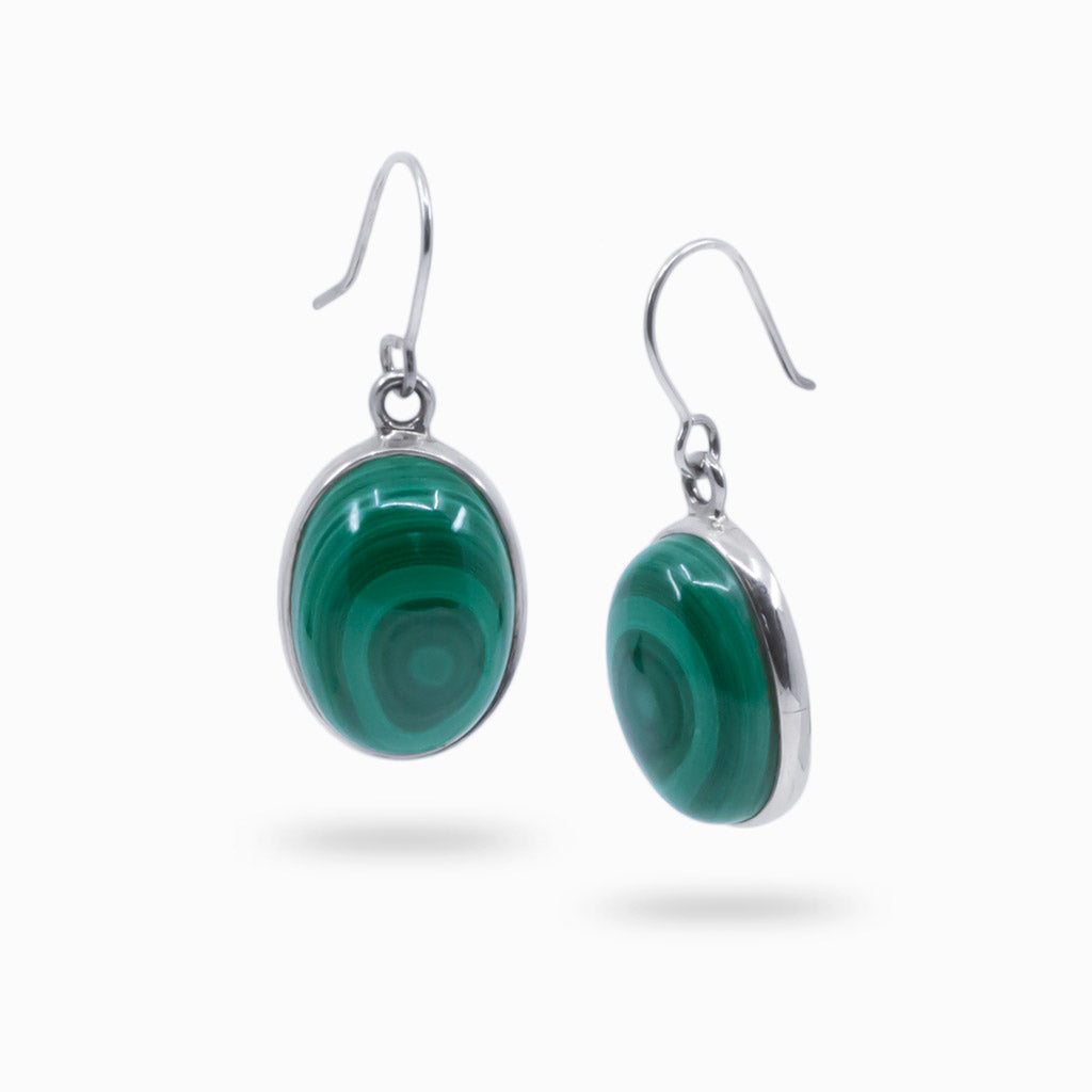 malachite drop earrings