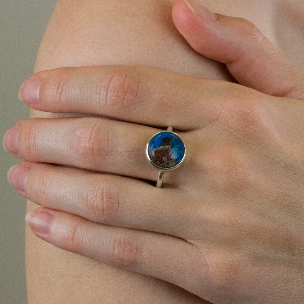 Cavansite Ring on Model