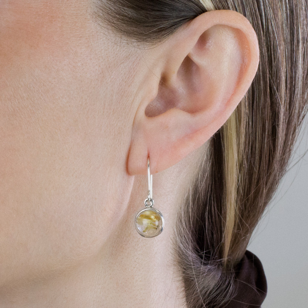 Rutilated Quartz Drop Earrings