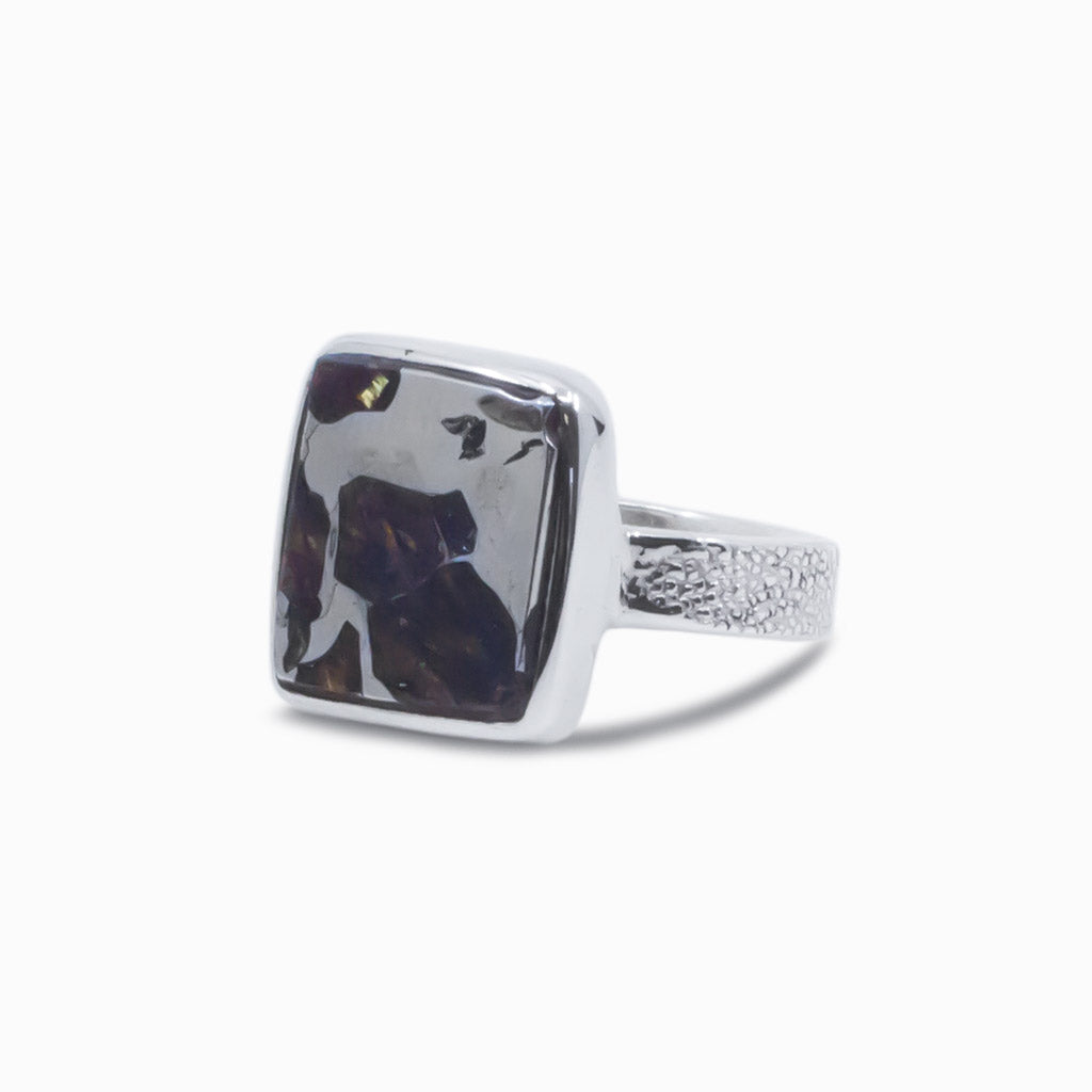 Square pallasite ring