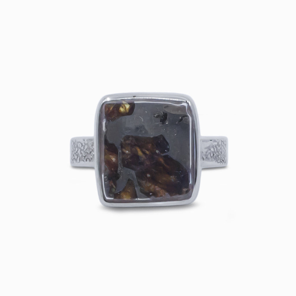 Square pallasite ring