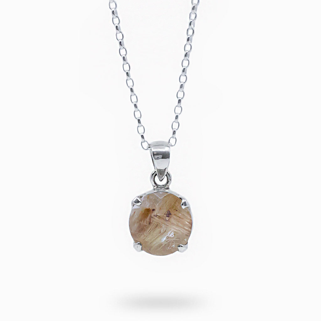 rutilated quartz necklace