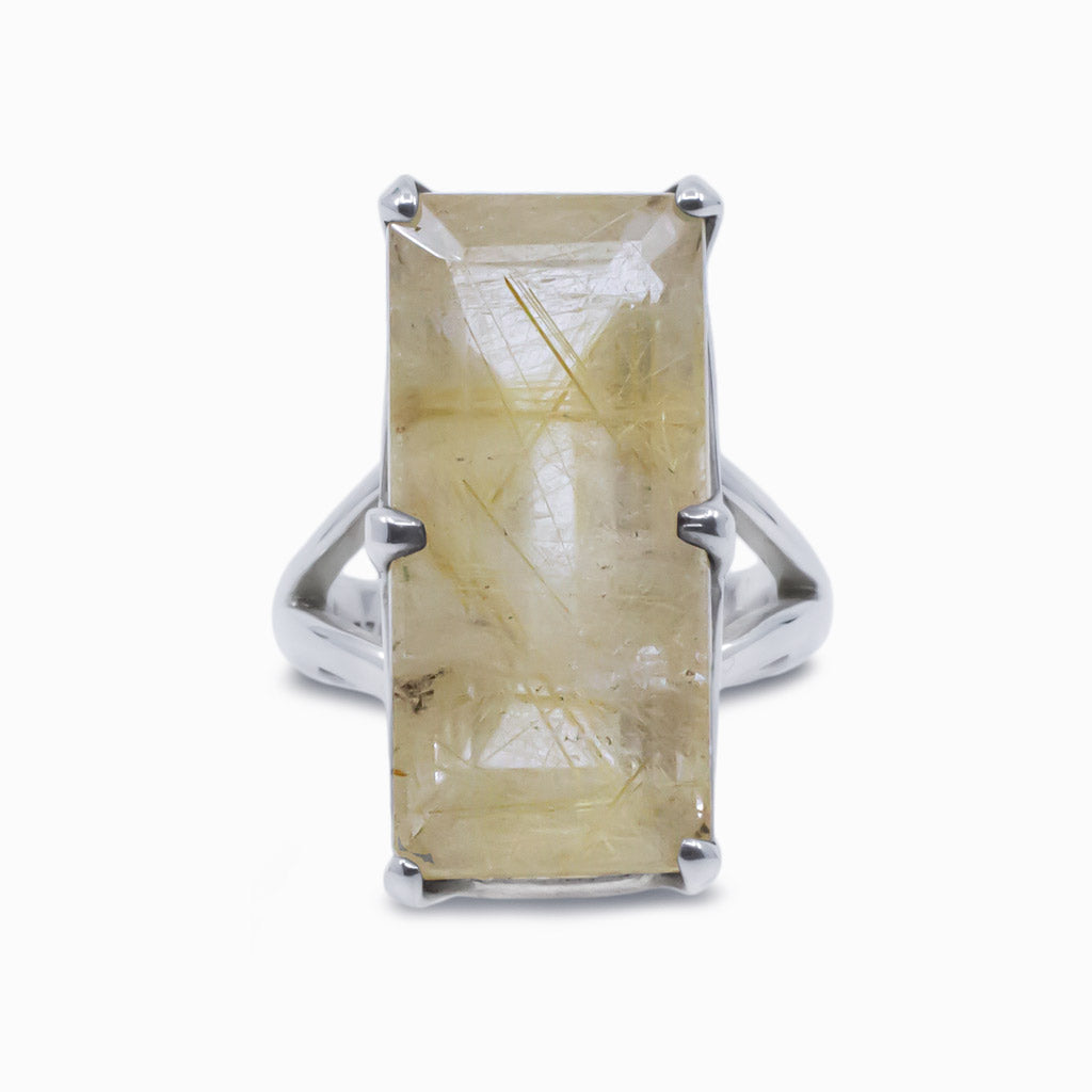 rutilated quartz ring