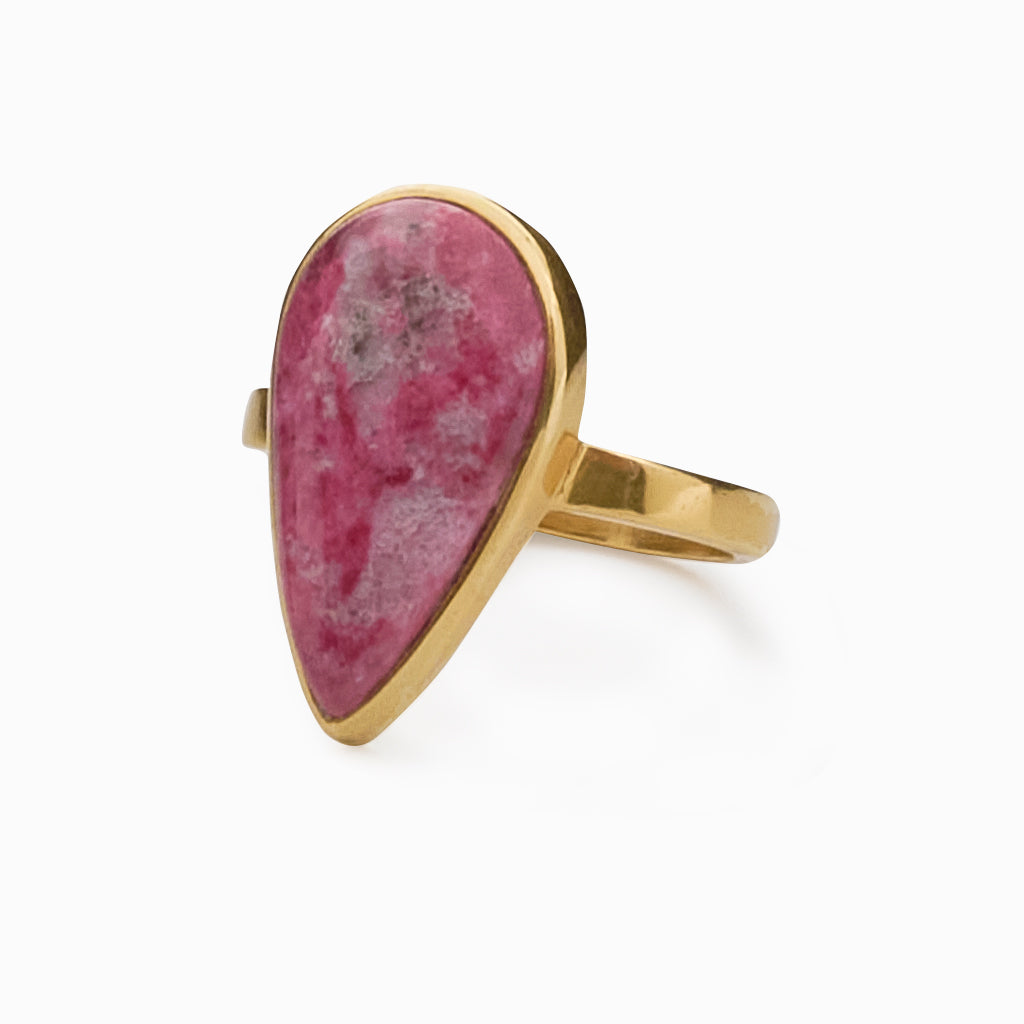 Cabochon Tear Thulite ring