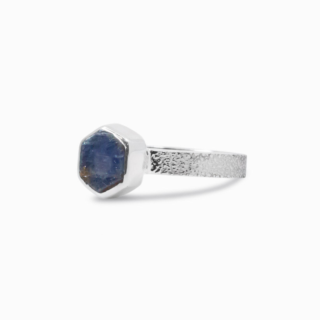 Natural Hexagon Sapphire ring