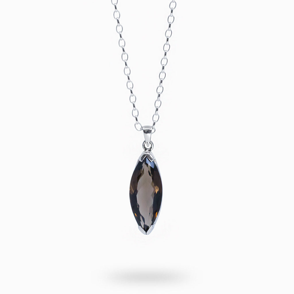 smokey quartz necklace