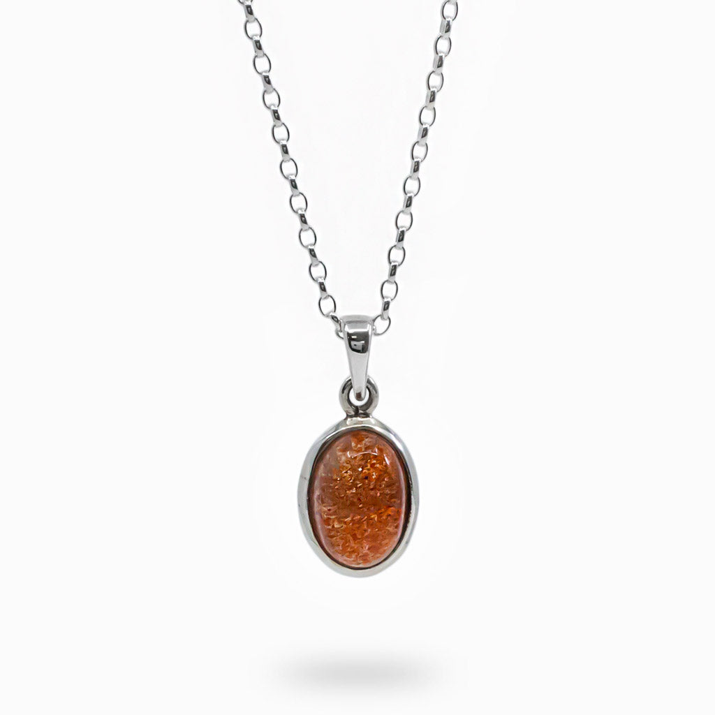 Cabochon Oval Sunstone necklace