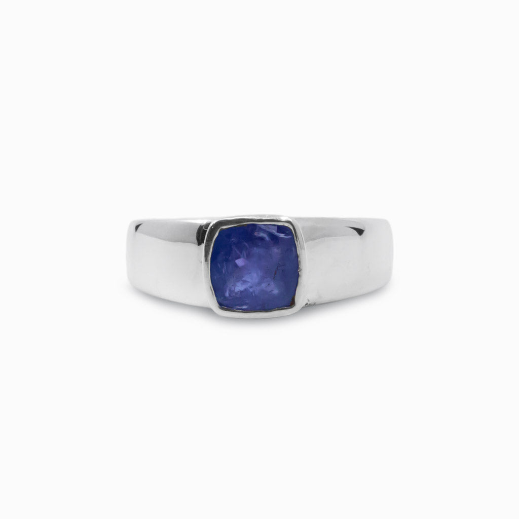 Faceted Tanzanite ring