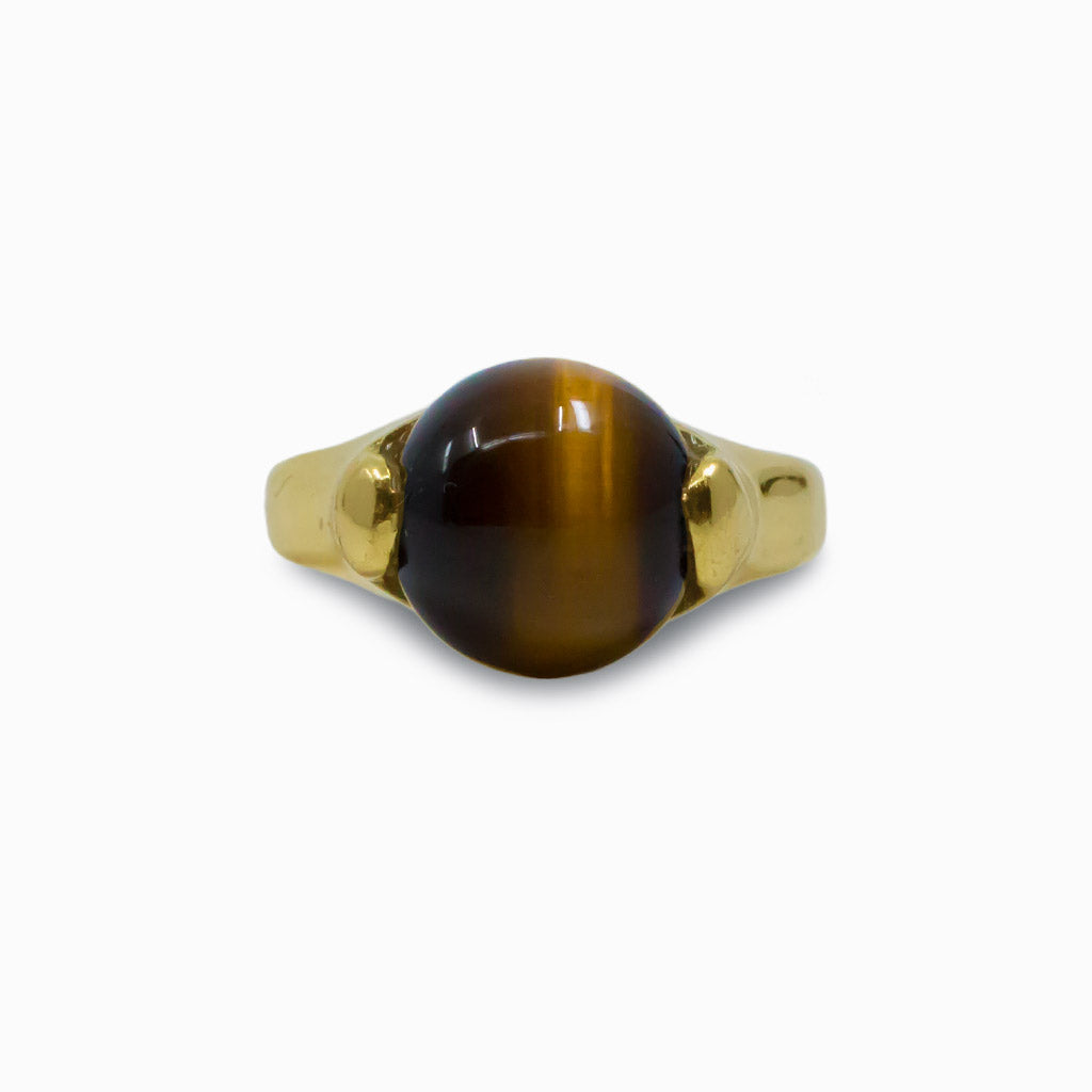 Cabochon Tiger eye ring