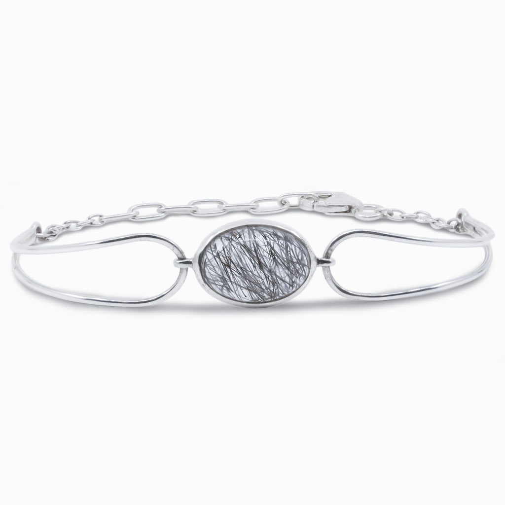 TOURMALINATED QUARTZ BRACELET