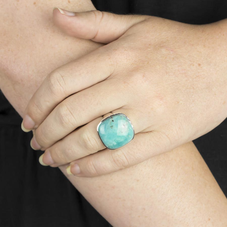 Amazonite Ring on Model