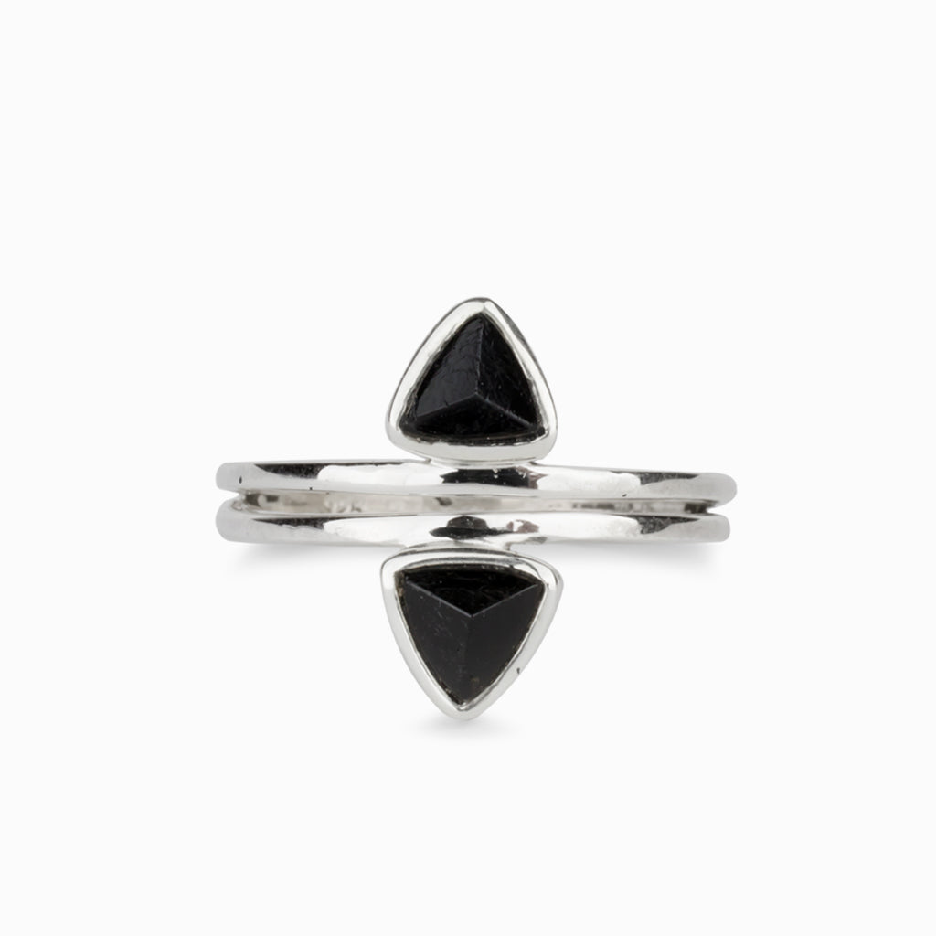 Black Tourmaline Ring Made in Earth