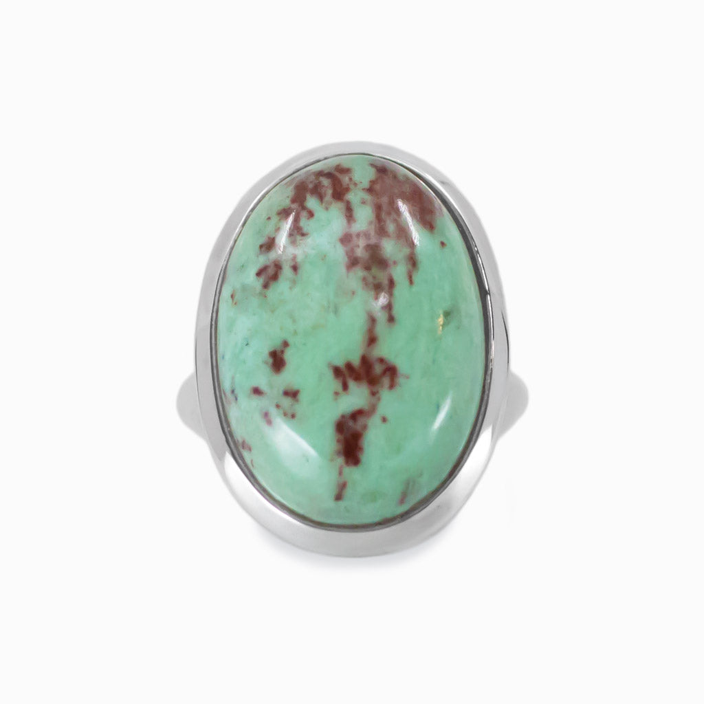 Cabochon Oval Bloodstone ring