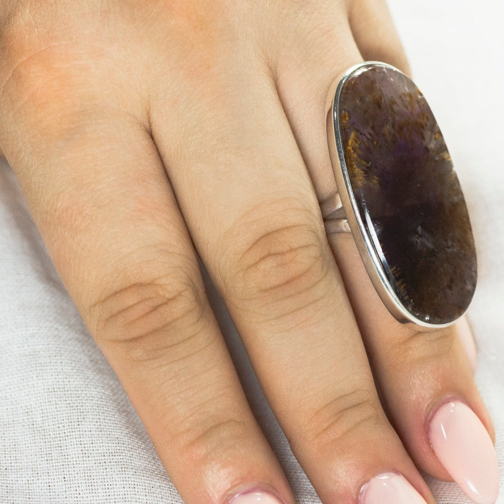 Cacoxenite Brown Orange Ring On Model