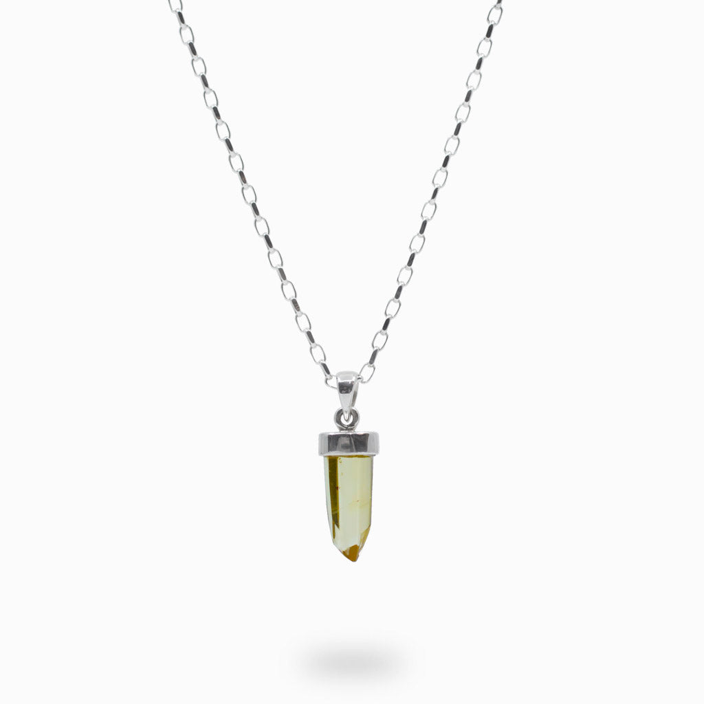 Faceted Pencil Citrine necklace