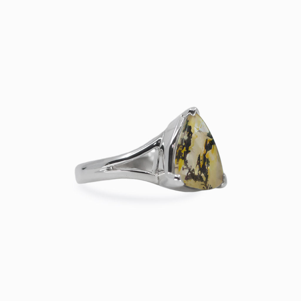 Faceted Dendritic Quartz ring
