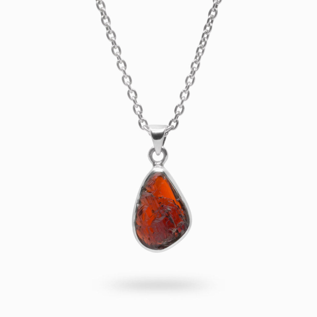 Raw Organic Garnet necklace